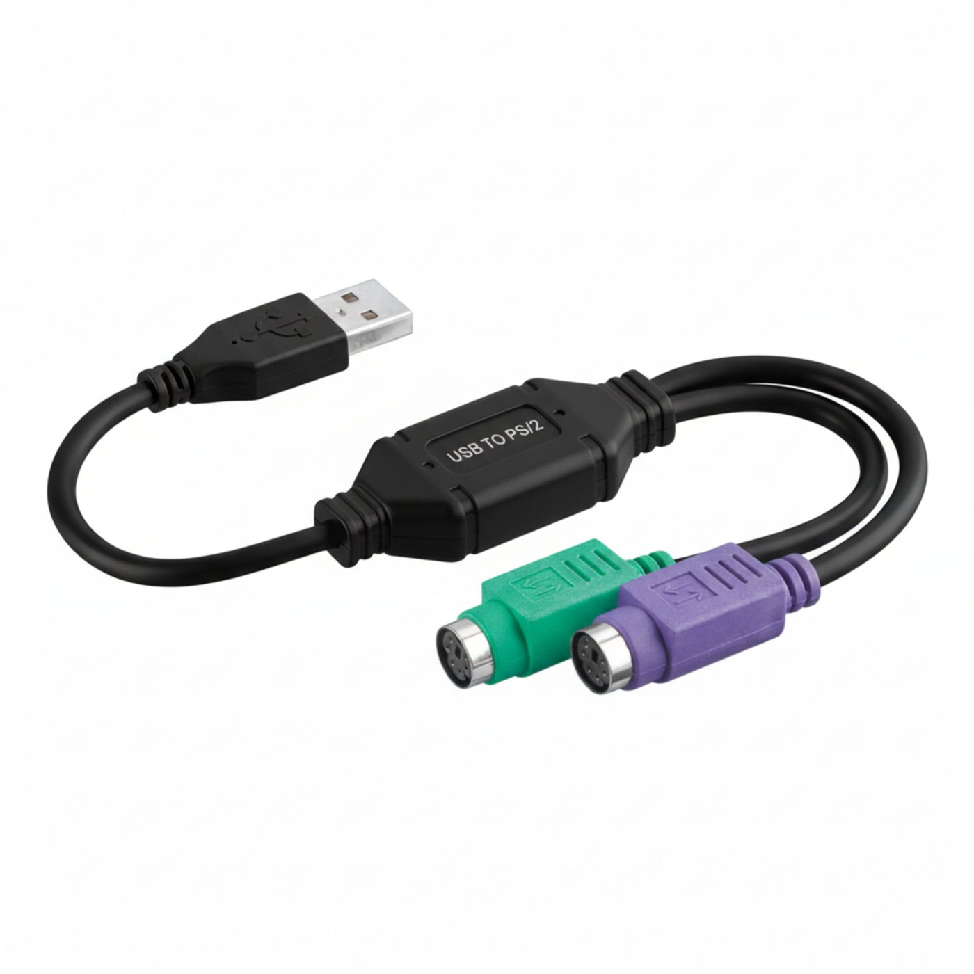 Adapterkabel USB-A hane till 2x PS/2 honor 0,3 m