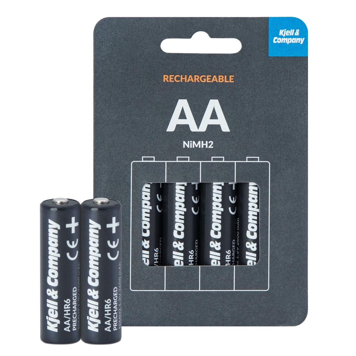 Kjell & Company Laddningsbara AA-batterier 2600 mAh 4-pack