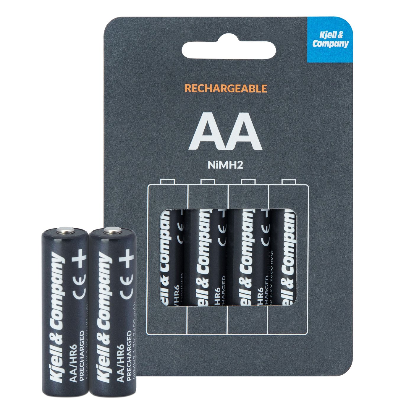 Kjell & Company Laddningsbara AA-batterier 2600 mAh 4-pack
