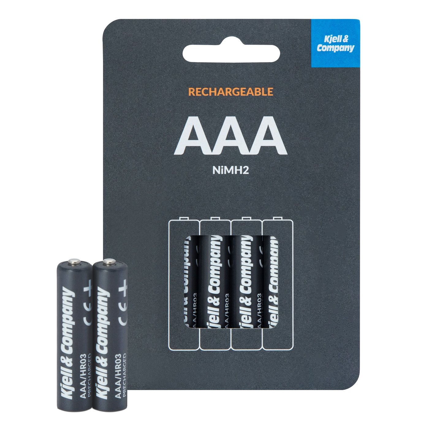 Kjell & Company Laddningsbara AAA-batterier 950 mAh 4-pack