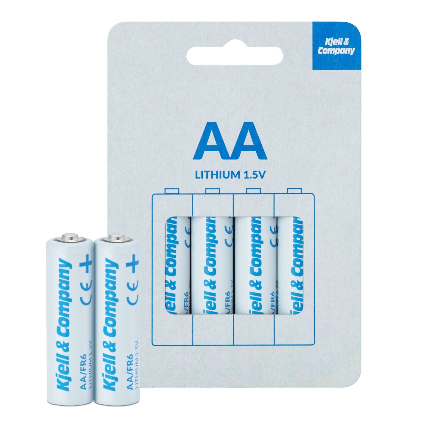 Kjell & Company AA-litiumbatterier 4-pack