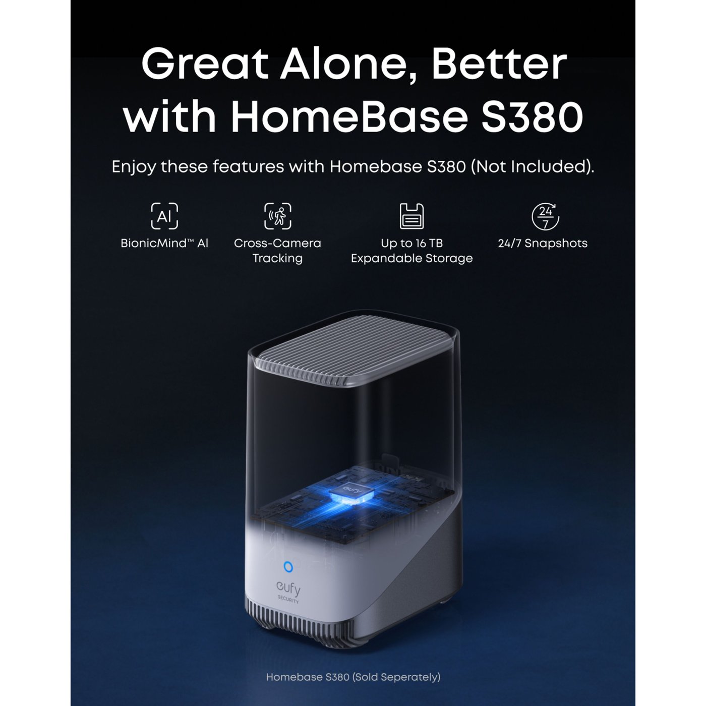 Eufy eufyCam S4 Kit med 2 kameror, 2 solpaneler och basstation