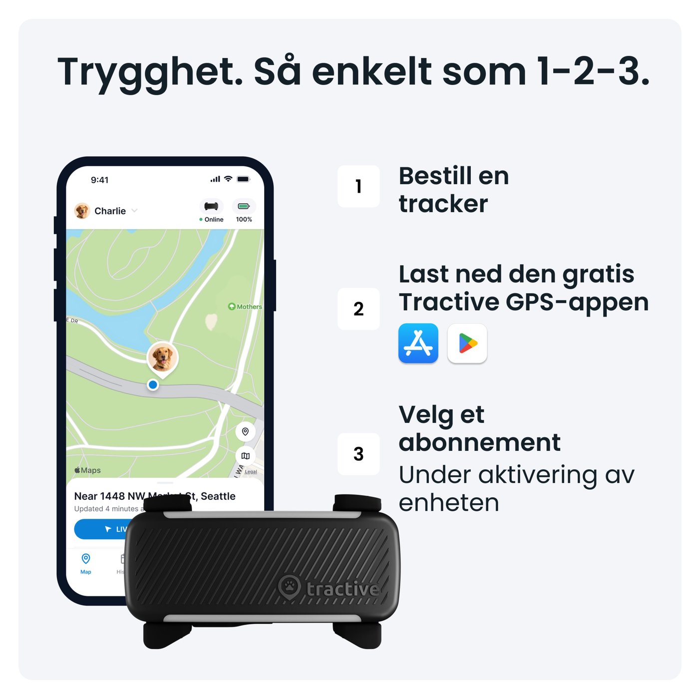 Tractive DOG 6 – GPS-hundehalsbånd og helseovervåking