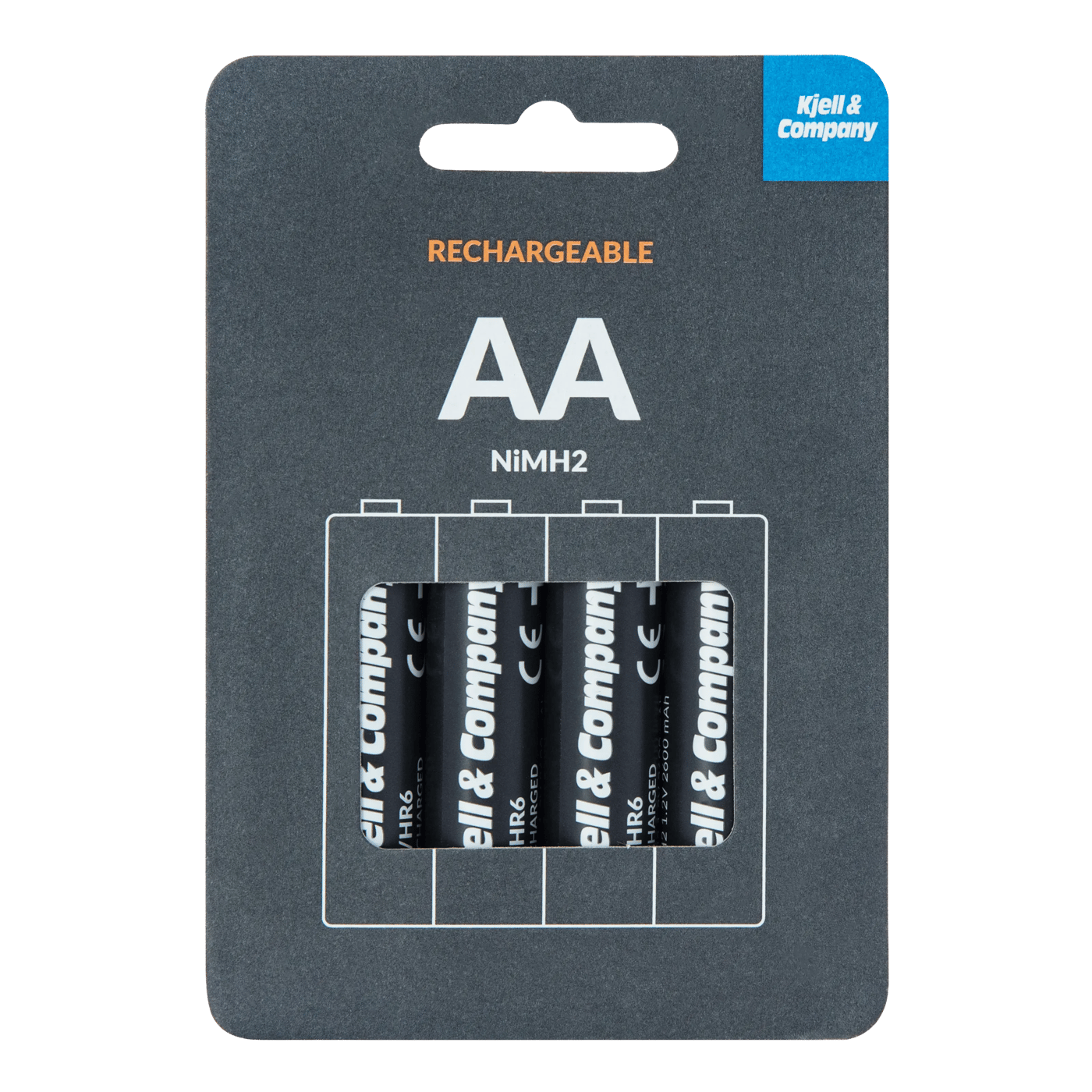 Kjell & Company Laddningsbara AA-batterier 2600 mAh 4-pack