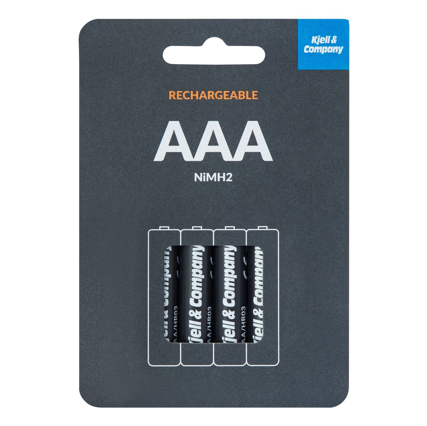 Kjell & Company Laddningsbara AAA-batterier 950 mAh 4-pack