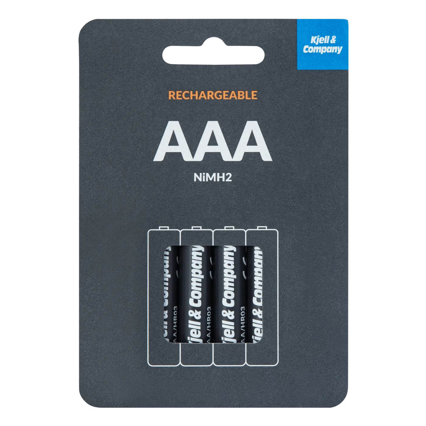 Kjell & Company Oppladbare AAA-batterier 950 mAh 4-pk.