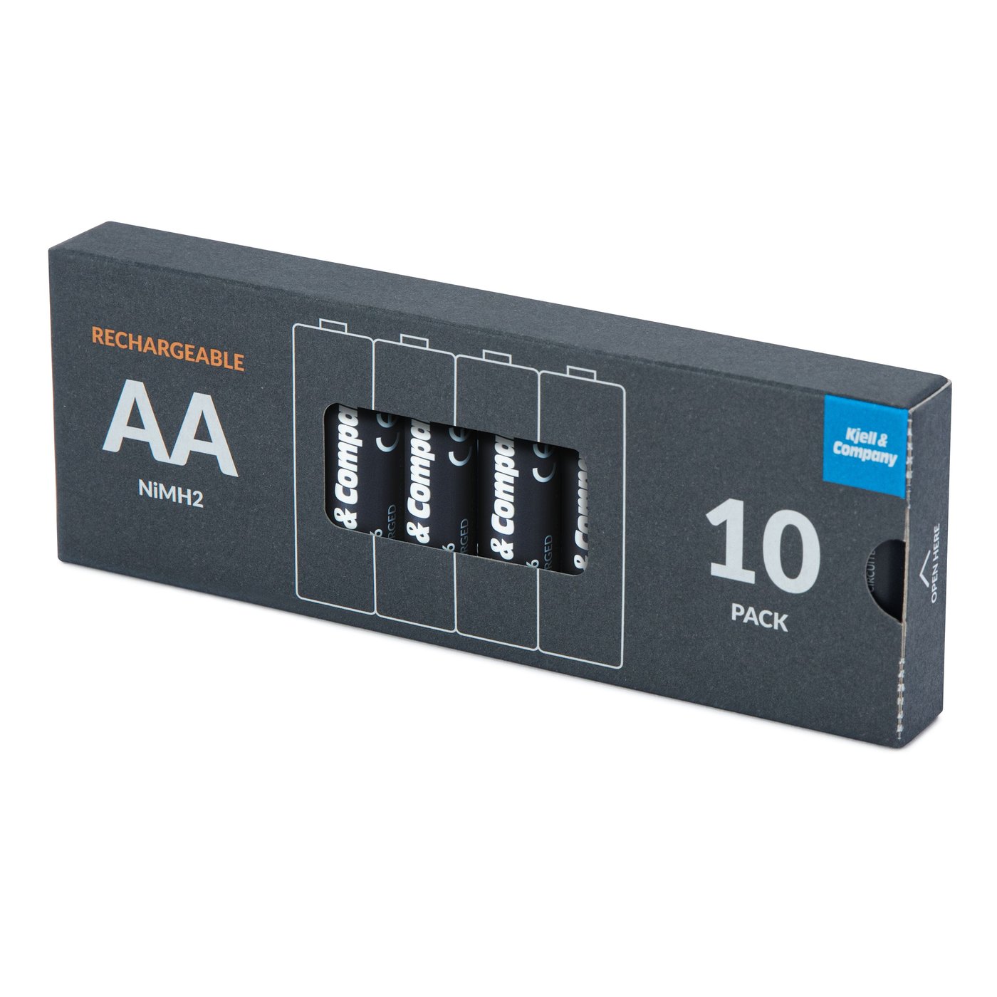 Kjell & Company Laddningsbara AA-batterier 2600 mAh 10-pack