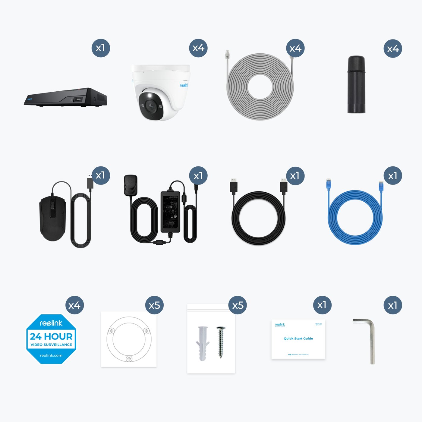 Reolink NVS8-8MD4 Övervakningssystem med 4 kameror