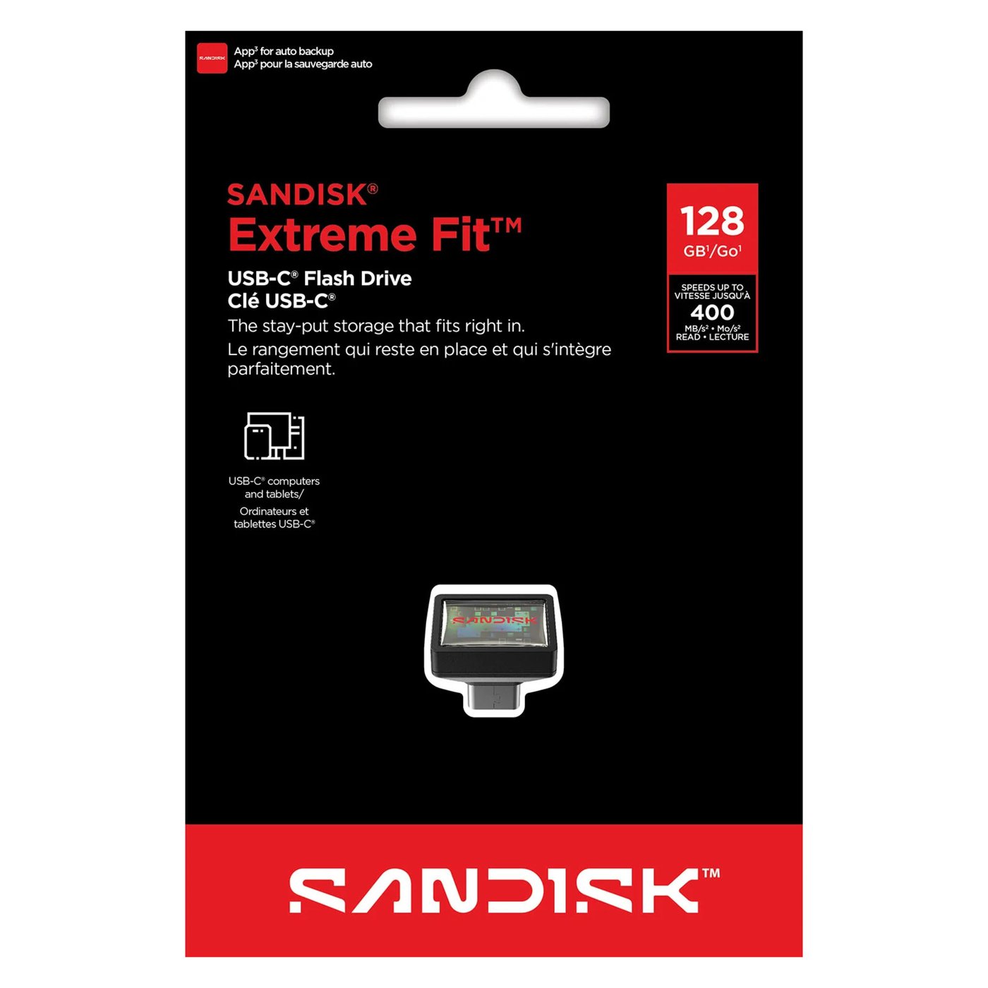 Sandisk Extreme Fit – USB-C-minne 128 GB