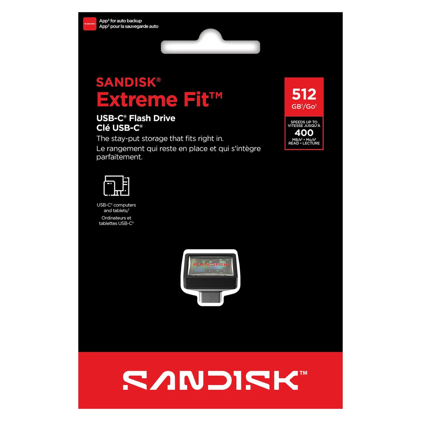 Sandisk Extreme Fit – USB-C-minne 512 GB