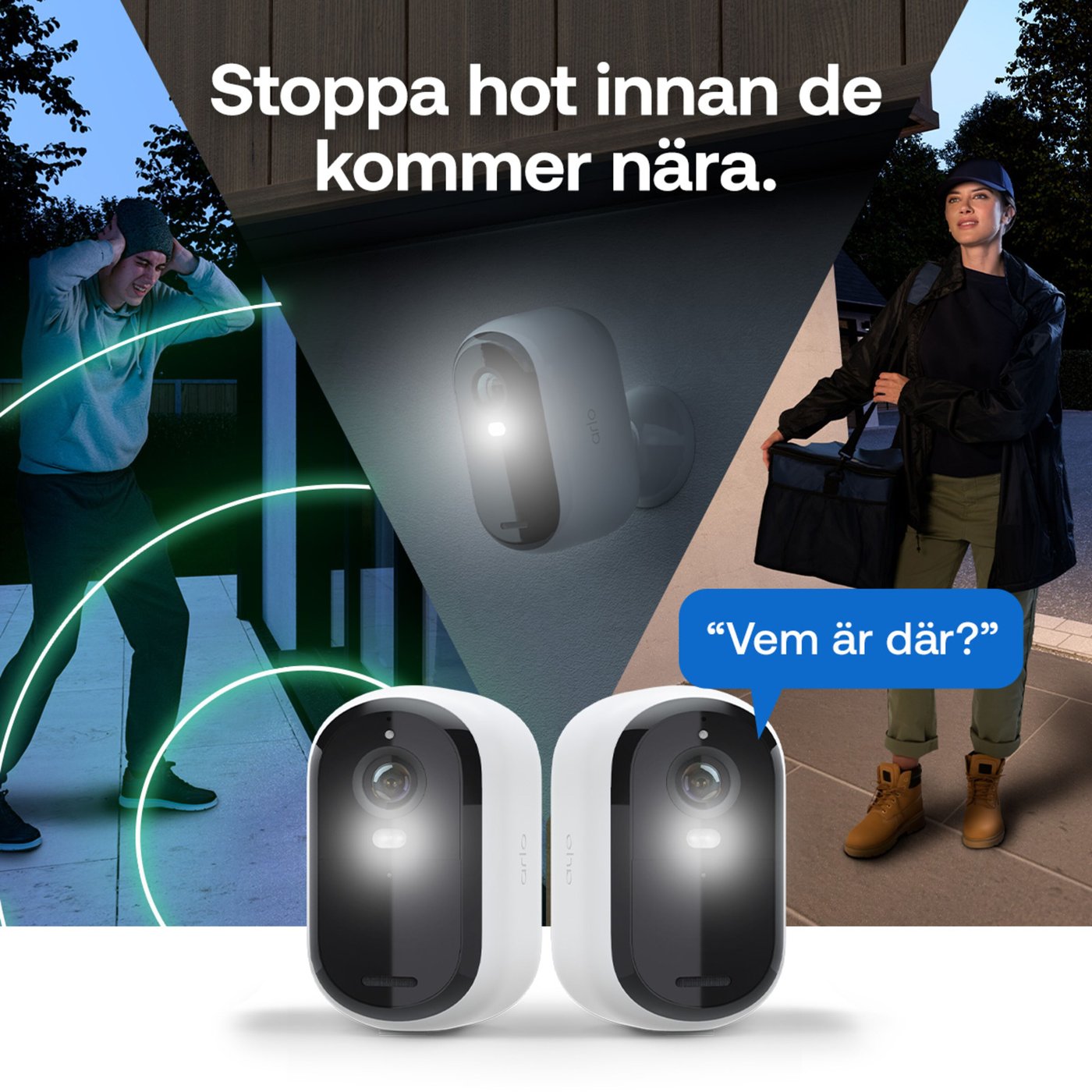 Arlo Essential 3 HD – Trådlös övervakningskamera utomhus 2-pack