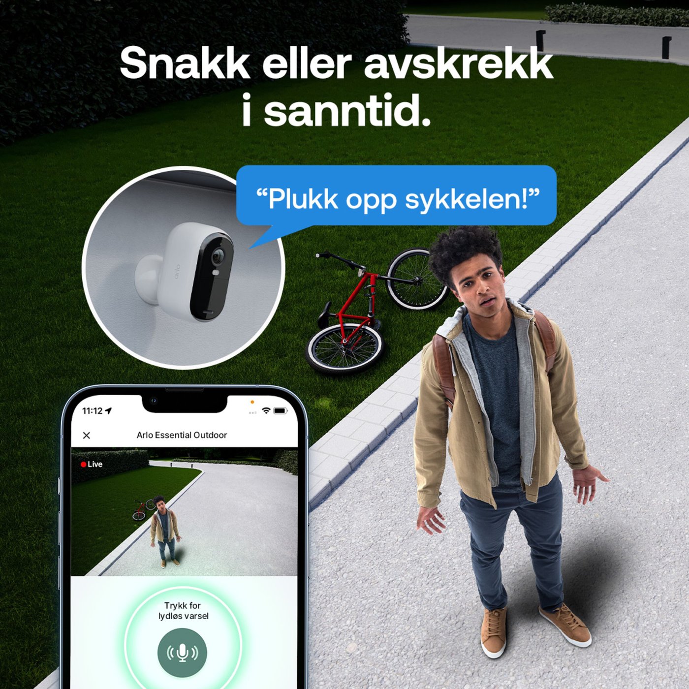 Arlo Essential 3 2K – Trådløst overvåkingskamera ute/inne 2-pk.
