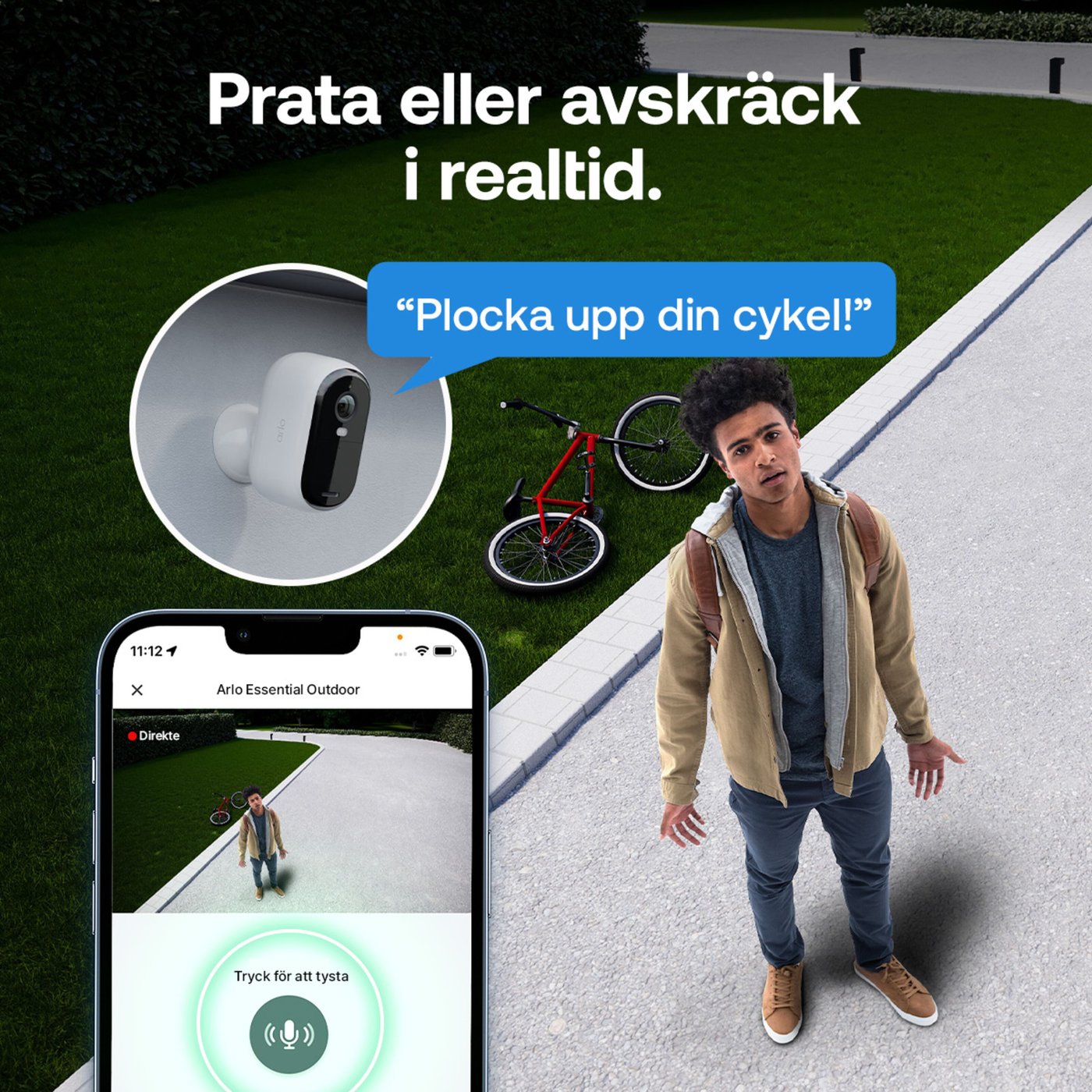 Arlo Essential 3 2K – Trådlös övervakningskamera ute/inne 2-pack