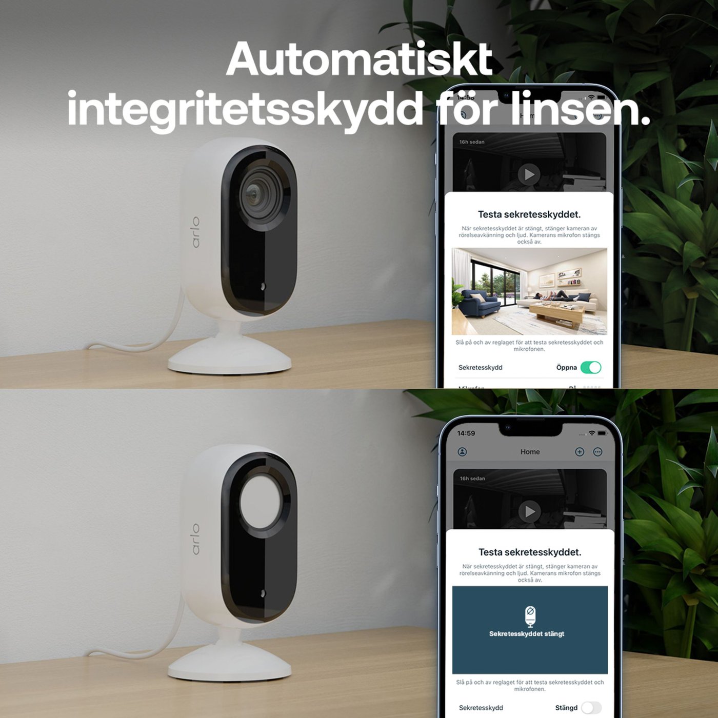 Arlo Essential 3 2K – Övervakningskamera inomhus 2-pack