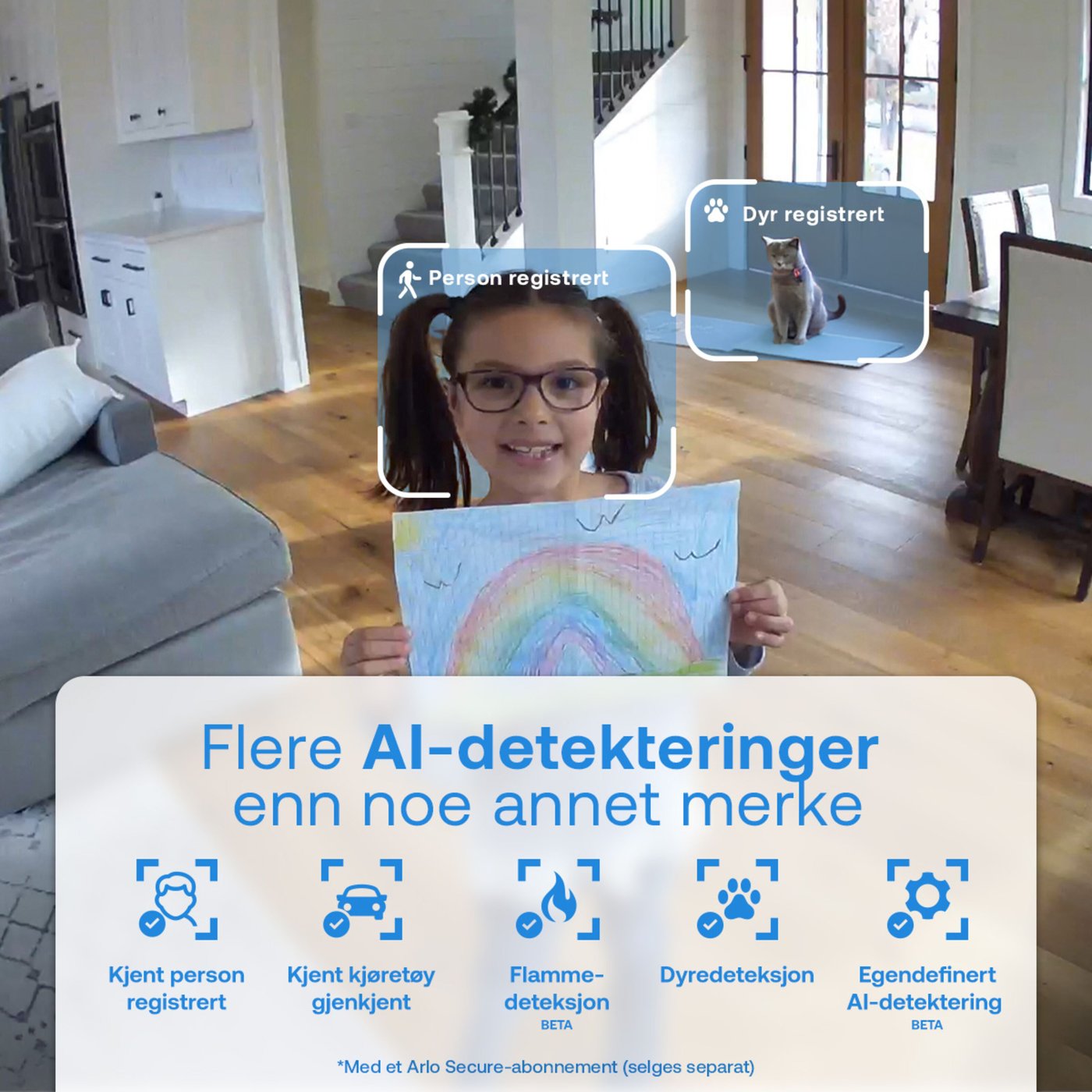 Arlo Essential 3 2K – Overvåkingskamera innendørs 2-pk.