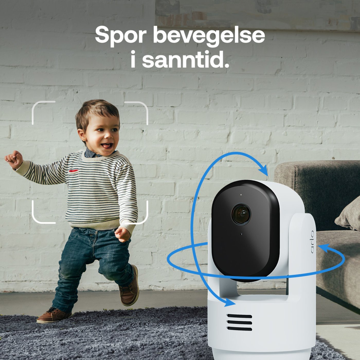 Arlo Essential 3 2K PTZ – Overvåkingskamera innendørs 2-pk.