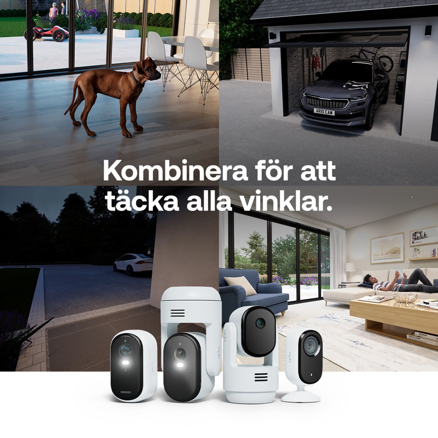 Arlo Essential 3 2K PTZ – Övervakningskamera inomhus 2-pack