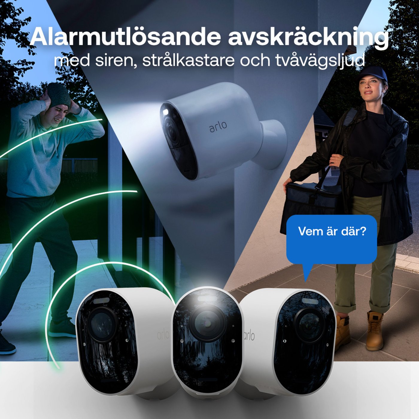 Arlo Pro 6 – Trådlös övervakningskamera utomhus 3-pack