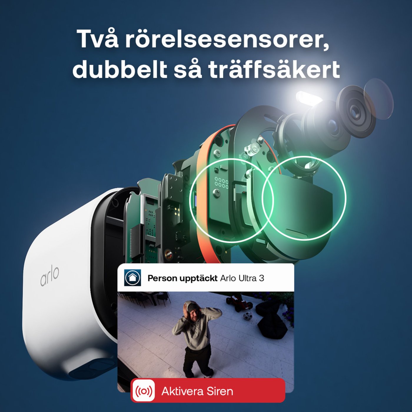 Arlo Ultra 3 4K – Trådlös övervakningskamera utomhus 4-pack