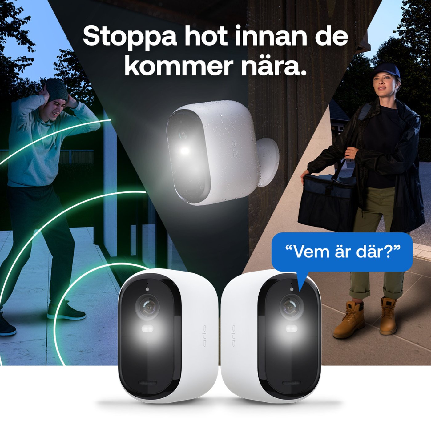 Arlo Essential 2K XL – Trådlös övervakningskamera utomhus 3-pack
