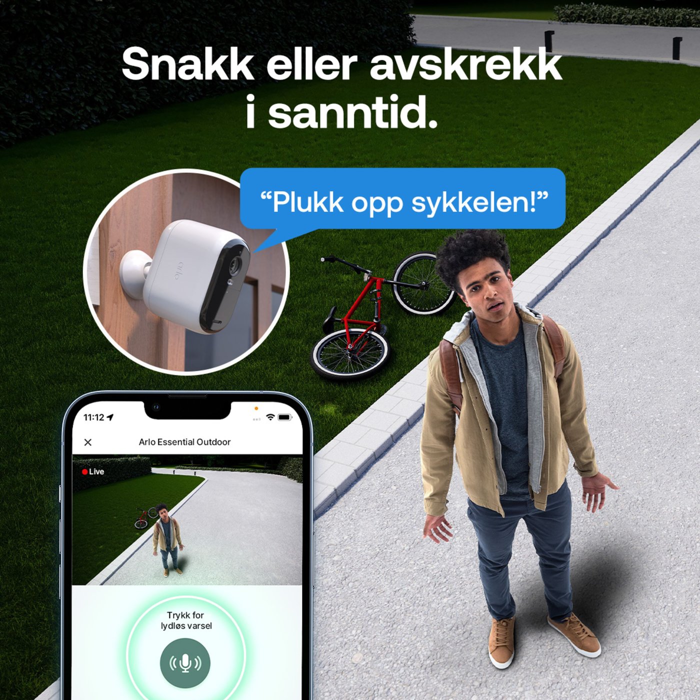 Arlo Essential 2K XL – Trådløst overvåkningskamera utendørs 2-pk.