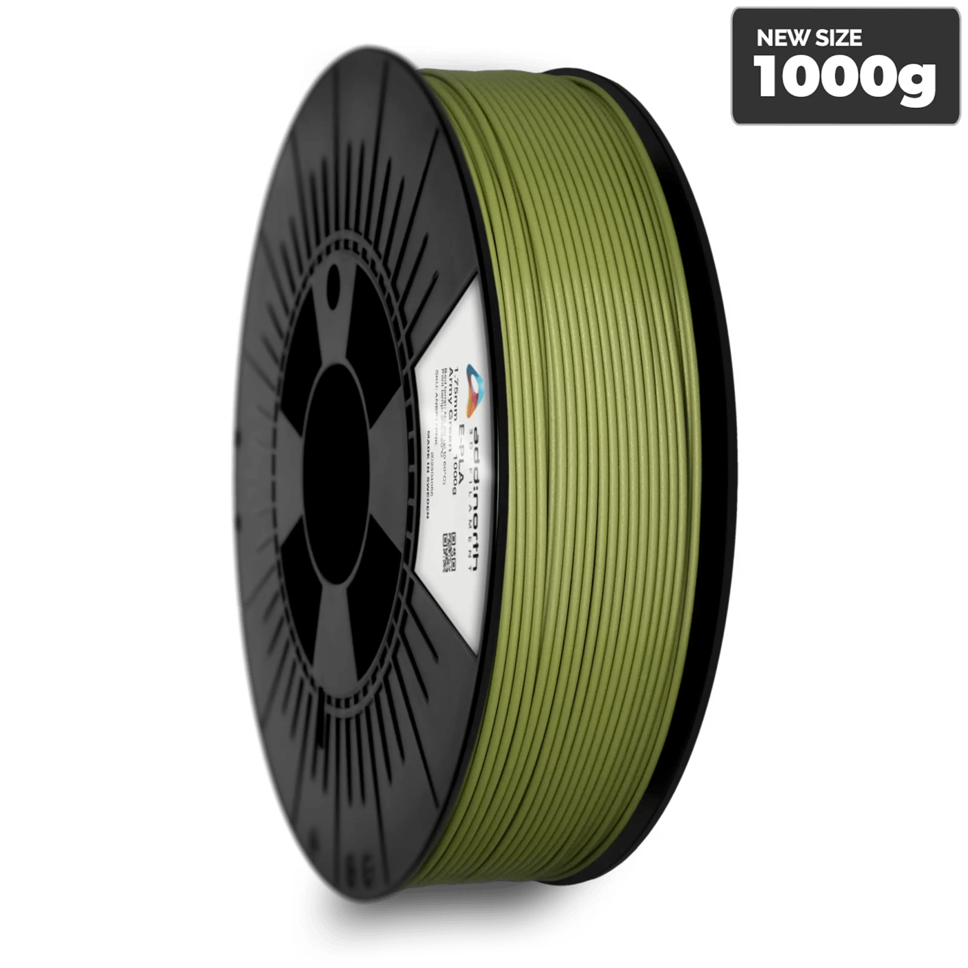 Addnorth E-PLA-filament 1,75 mm 1000 g-Army Green