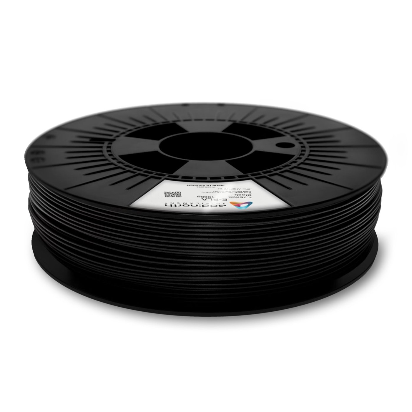 Addnorth E-PLA-filament 1,75 mm 1000 g – Svart