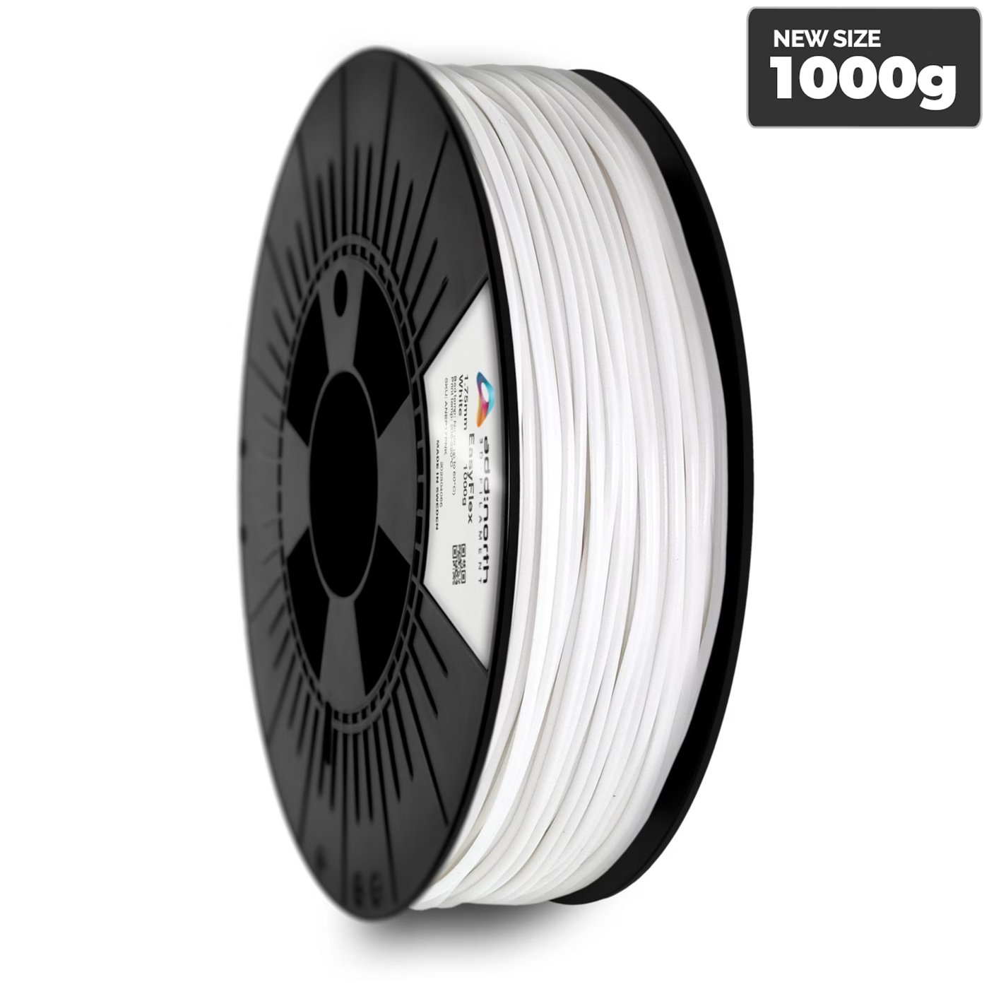 Addnorth EasyFlex TPU-filament 95A för 3D-skrivare 1,75 mm Vit