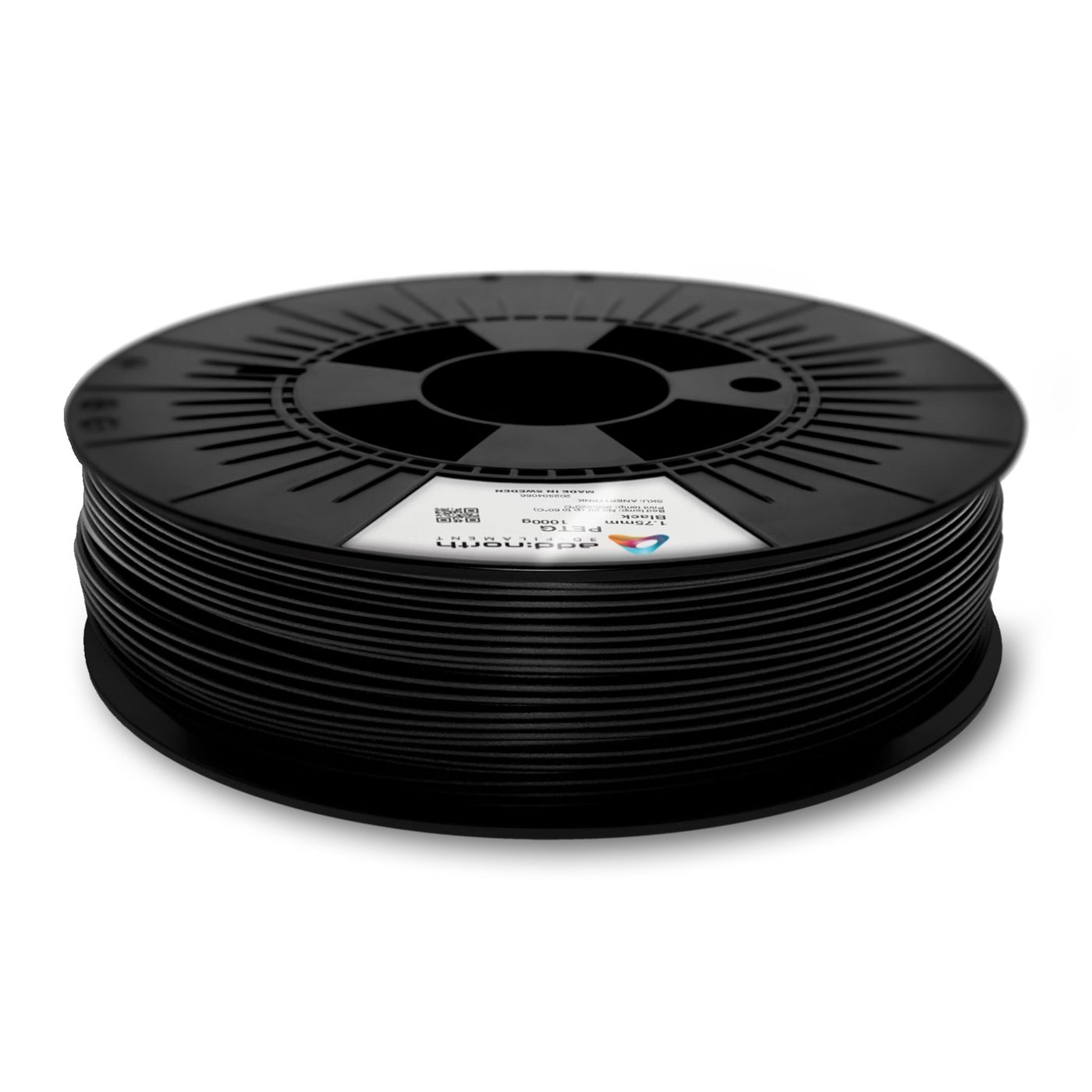 Addnorth PETG Economy-filament 1,75 mm 1000 g – svart