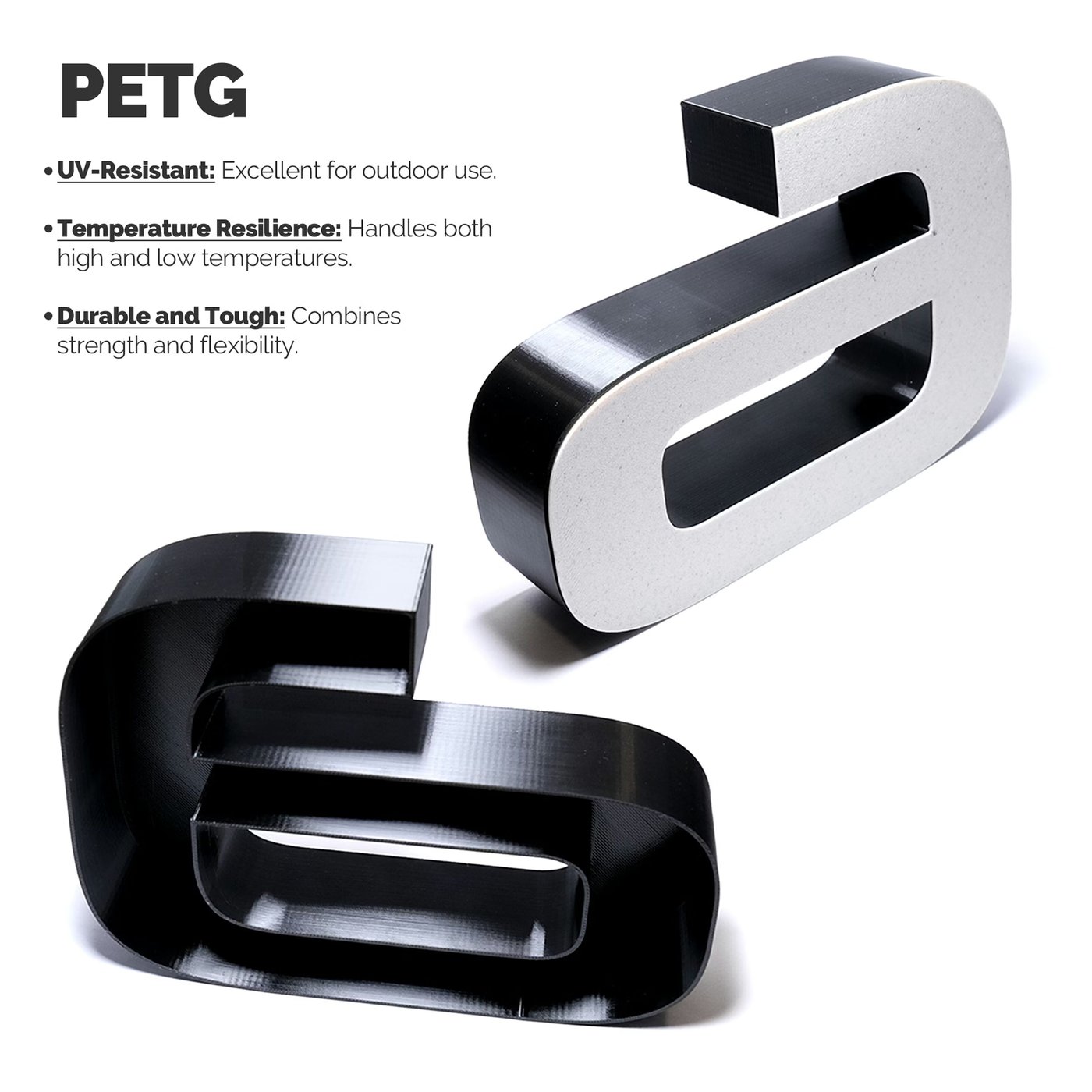 Addnorth PETG Economy-filament 1,75 mm 1000 g – svart