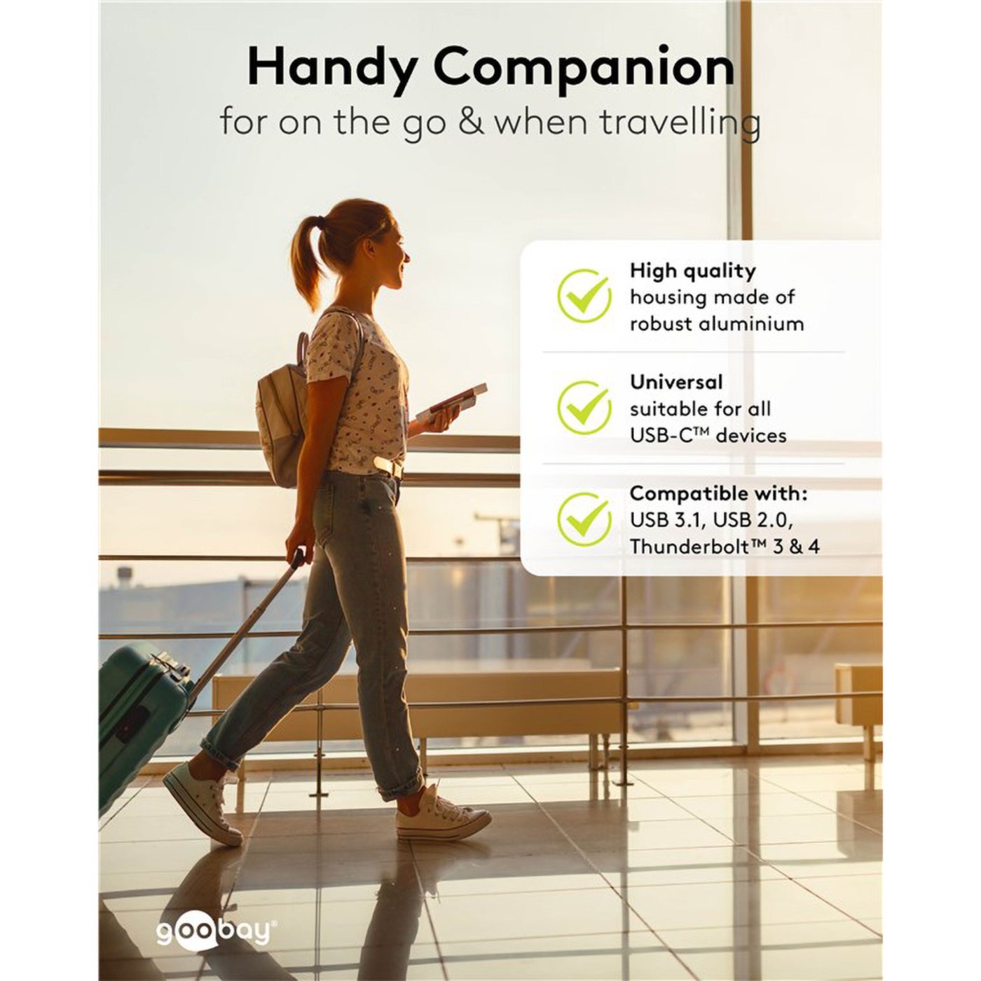 USB-C-adapter med 90° horisontell vinkel – USB4