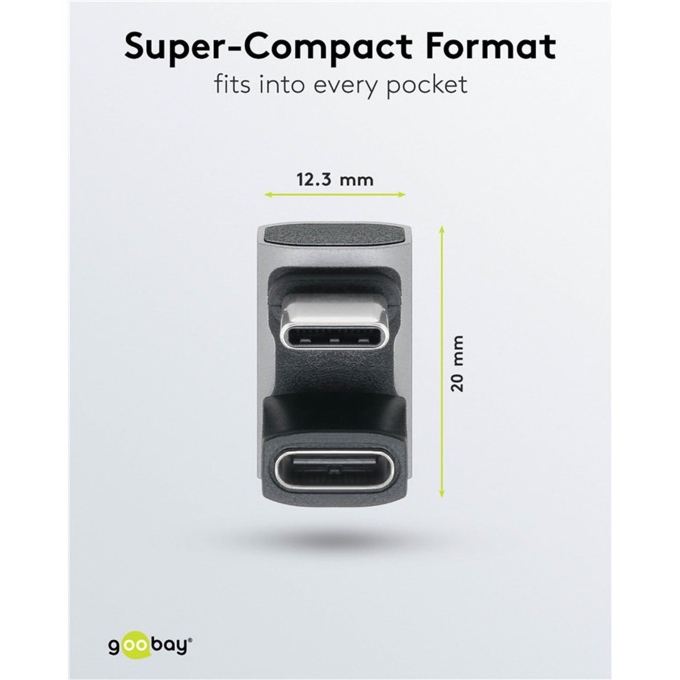 USB-C-adapter 180° U-formad med USB4-stöd