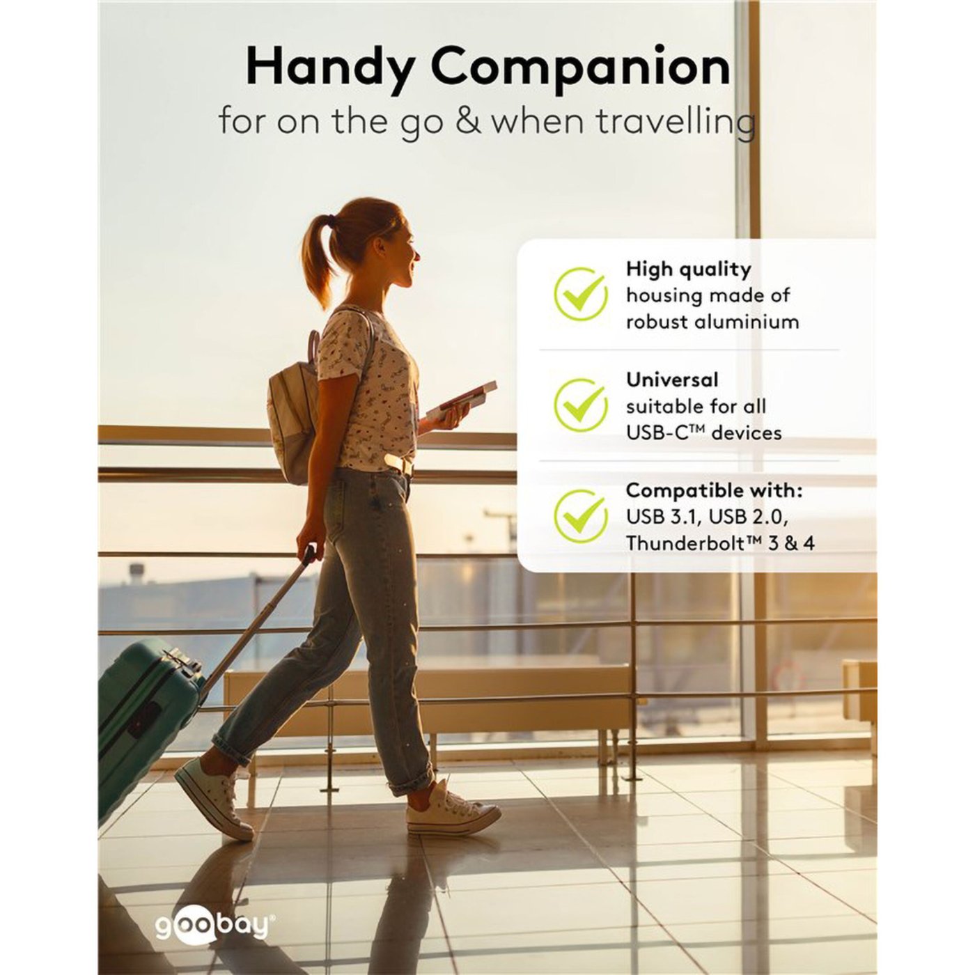 USB-C-adapter 180° U-formad med USB4-stöd