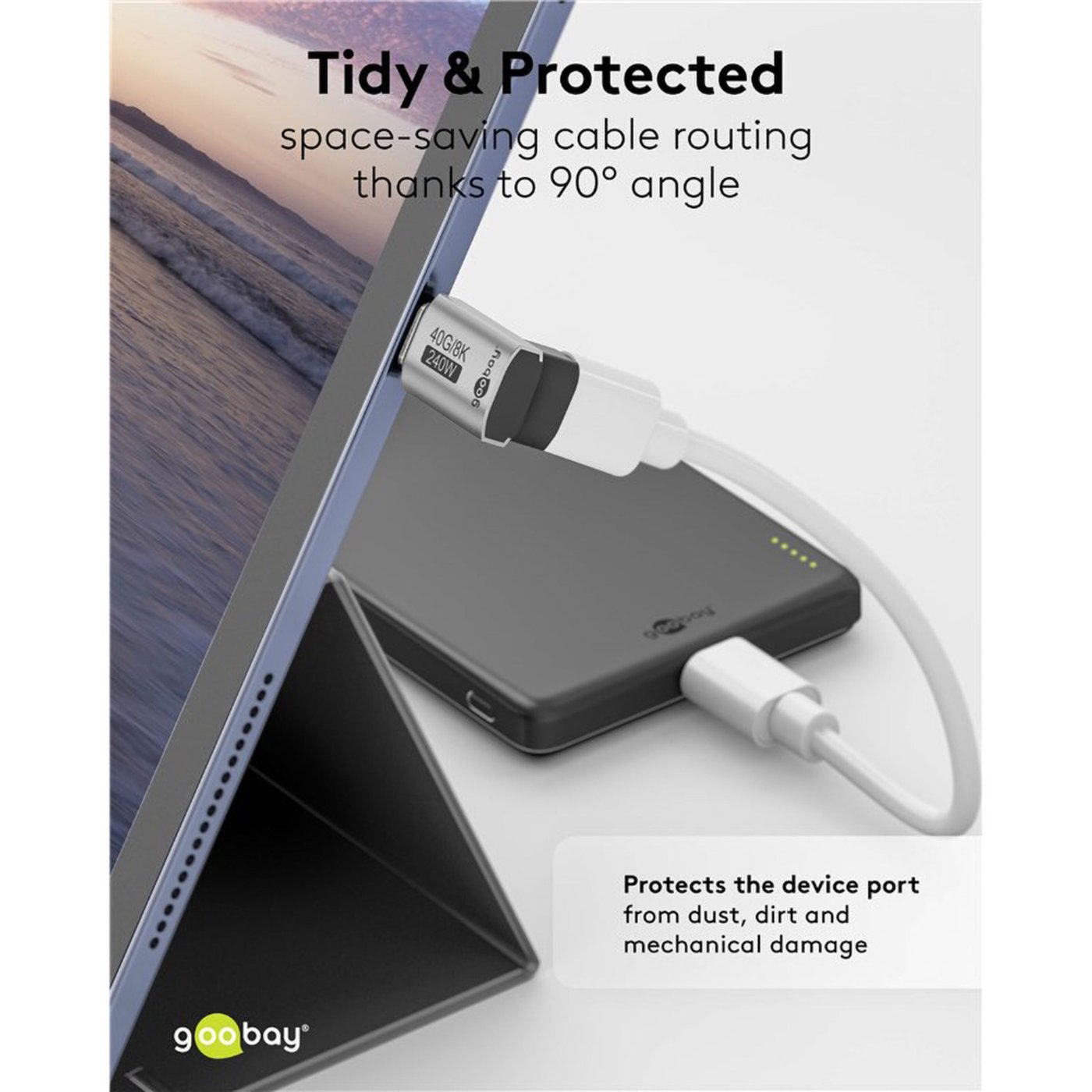 USB-C-adapter 90° med USB4-støtte