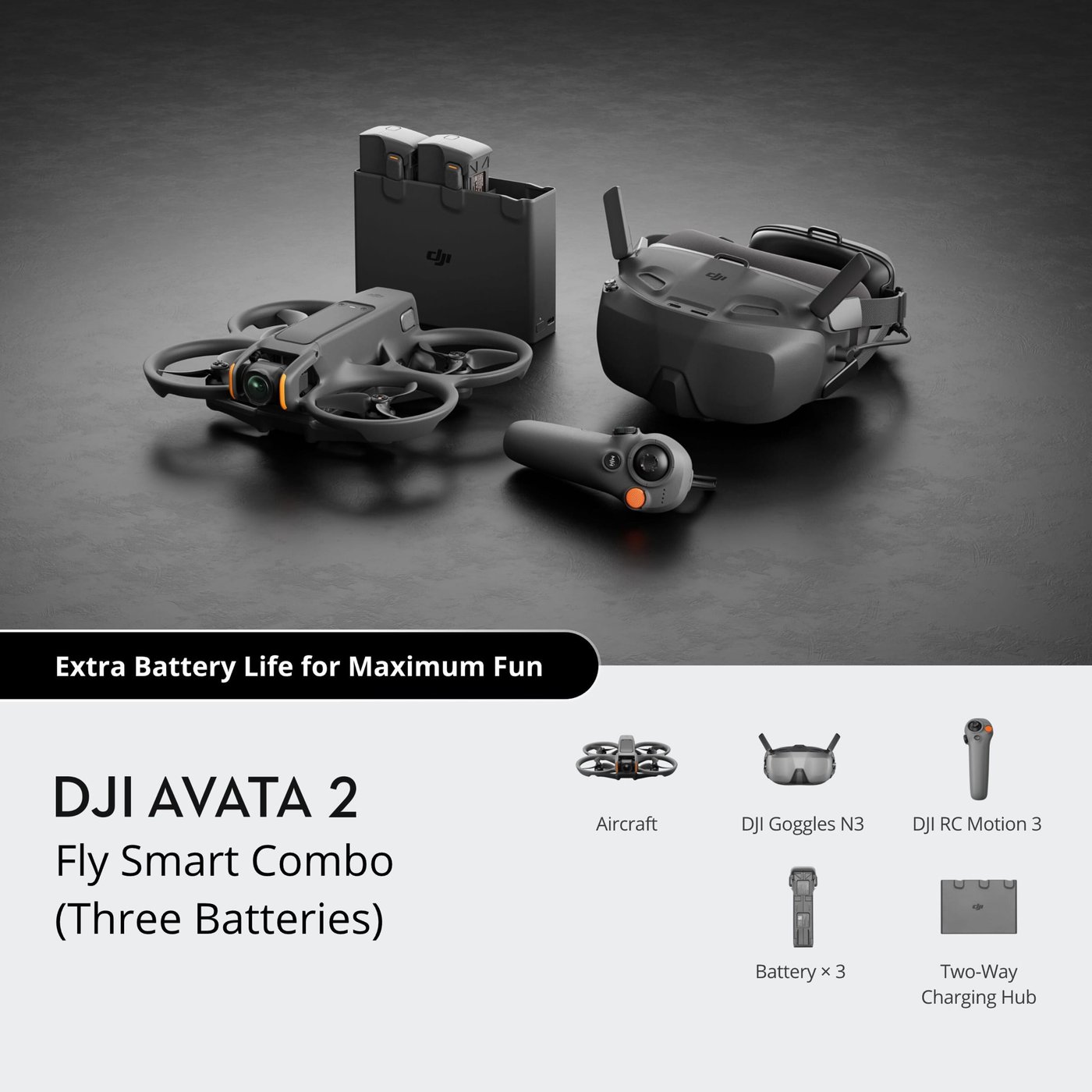 DJI Avata 2 Fly Smart Combo – FPV-drone med 4K HDR