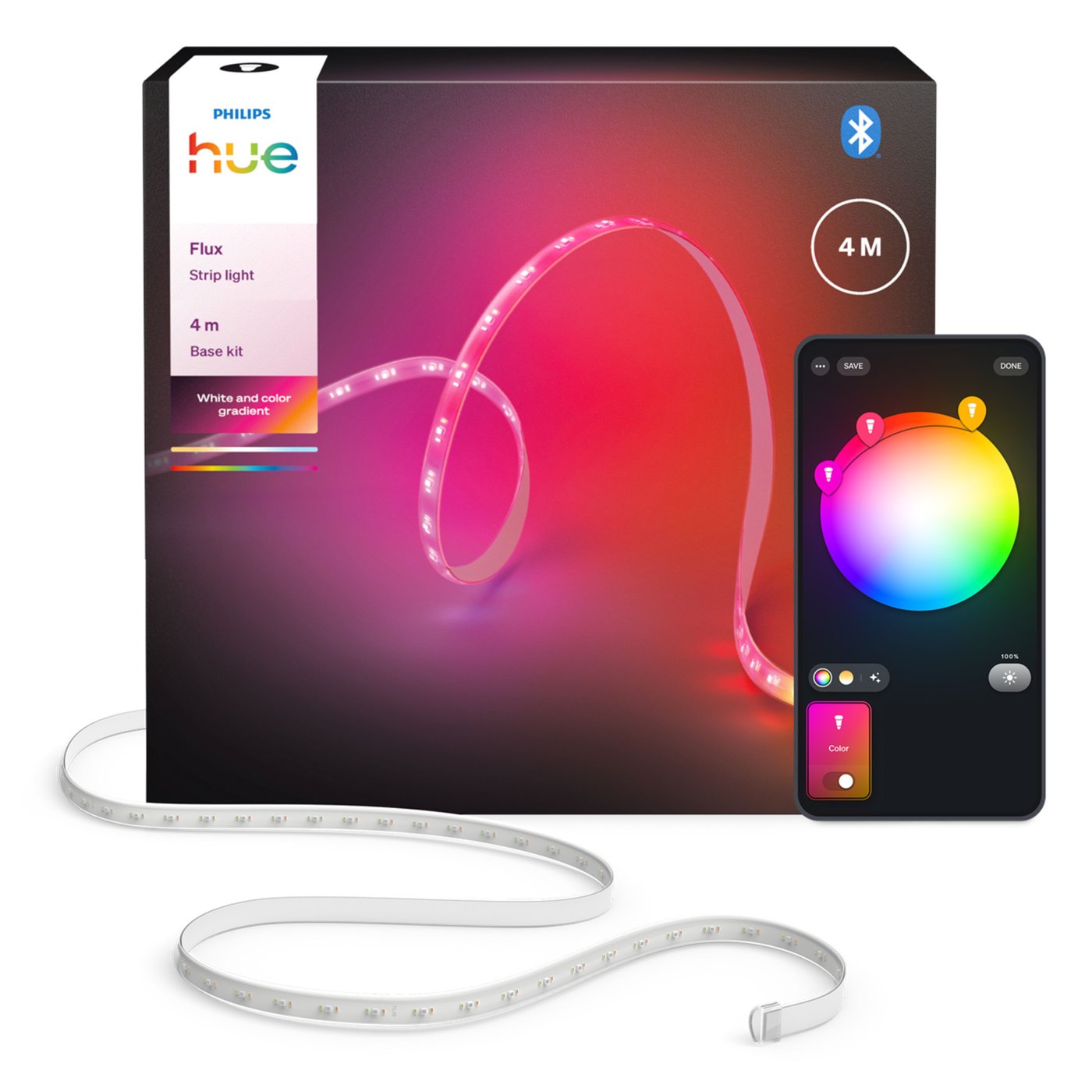 Philips Hue Flux LED-list – Smart RGBW belysning för inomhus 4 m