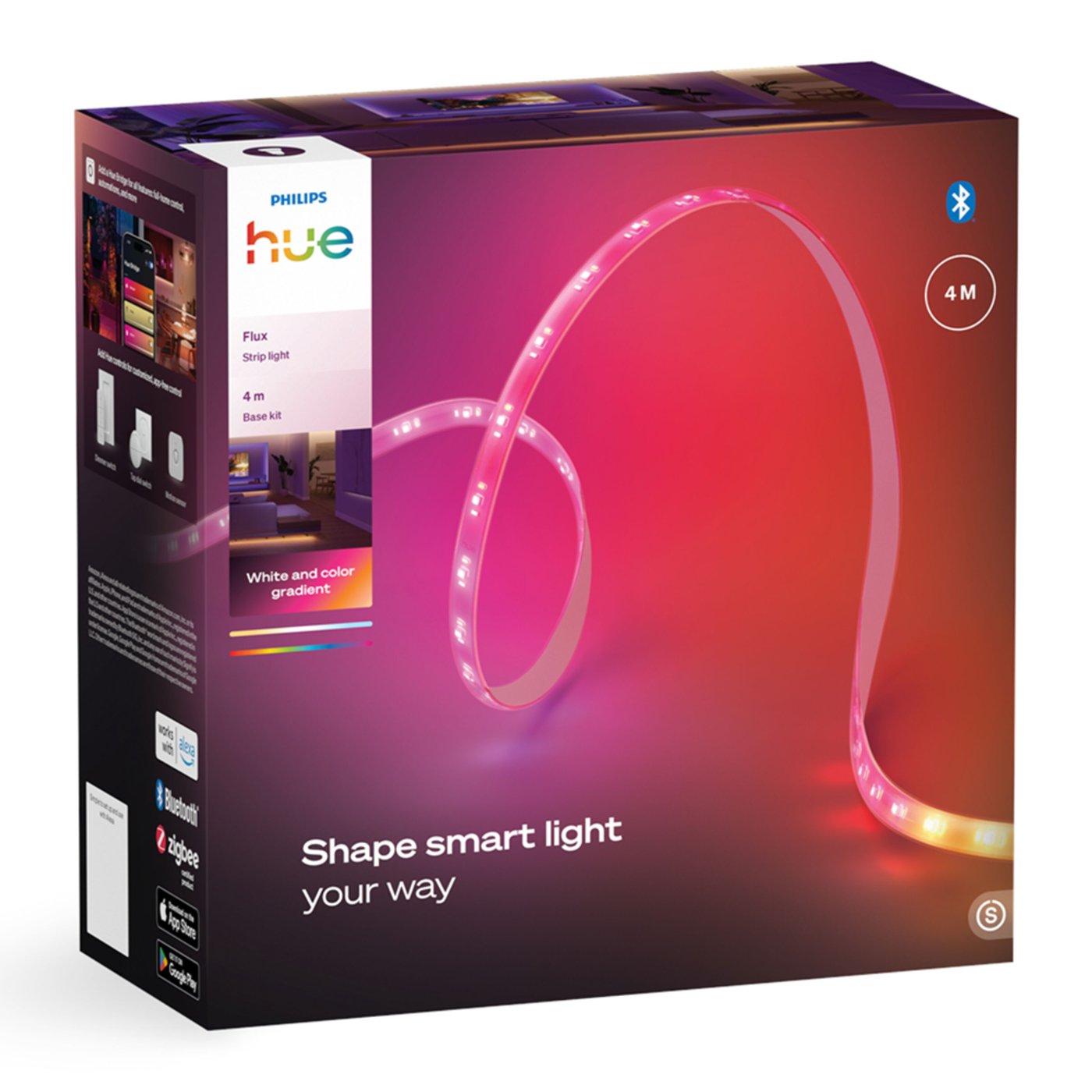 Philips Hue Flux LED-list – Smart RGBW belysning för inomhus 4 m