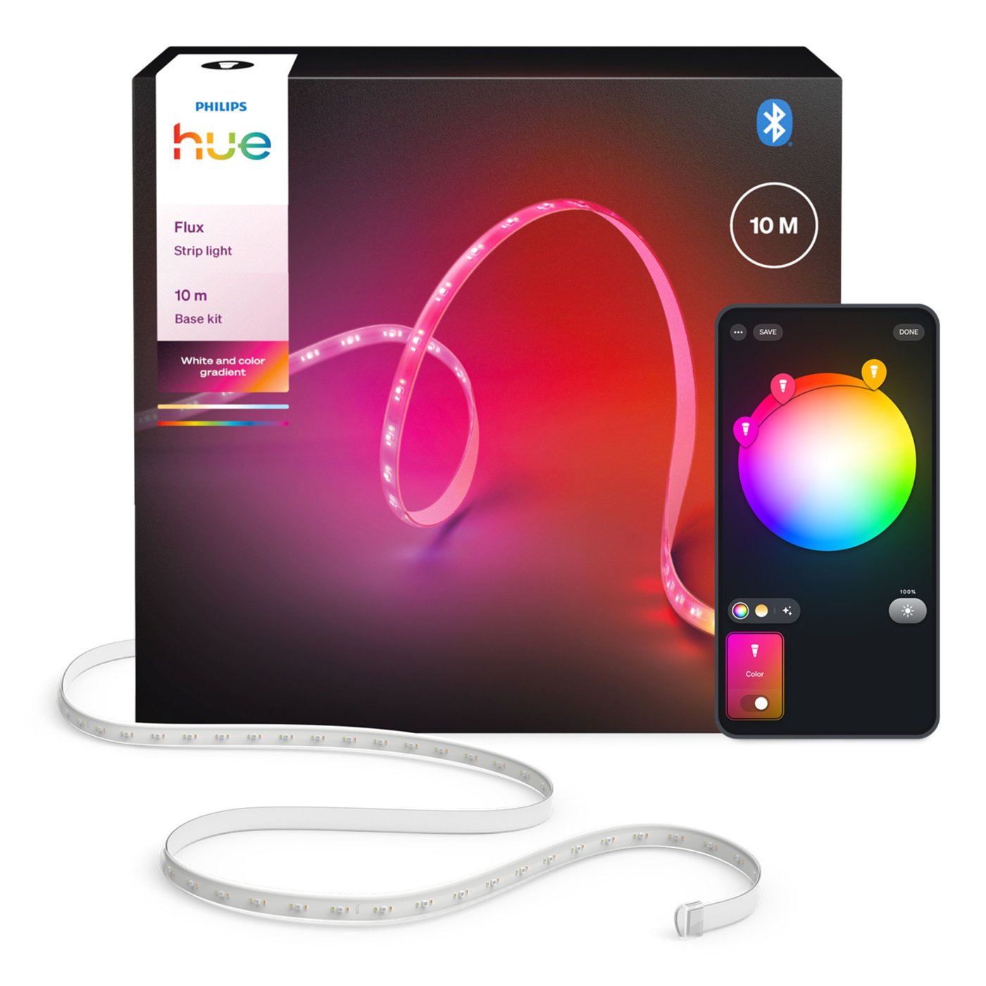 Philips Hue Flux LED-list – Smart RGBW belysning för inomhus 10 m