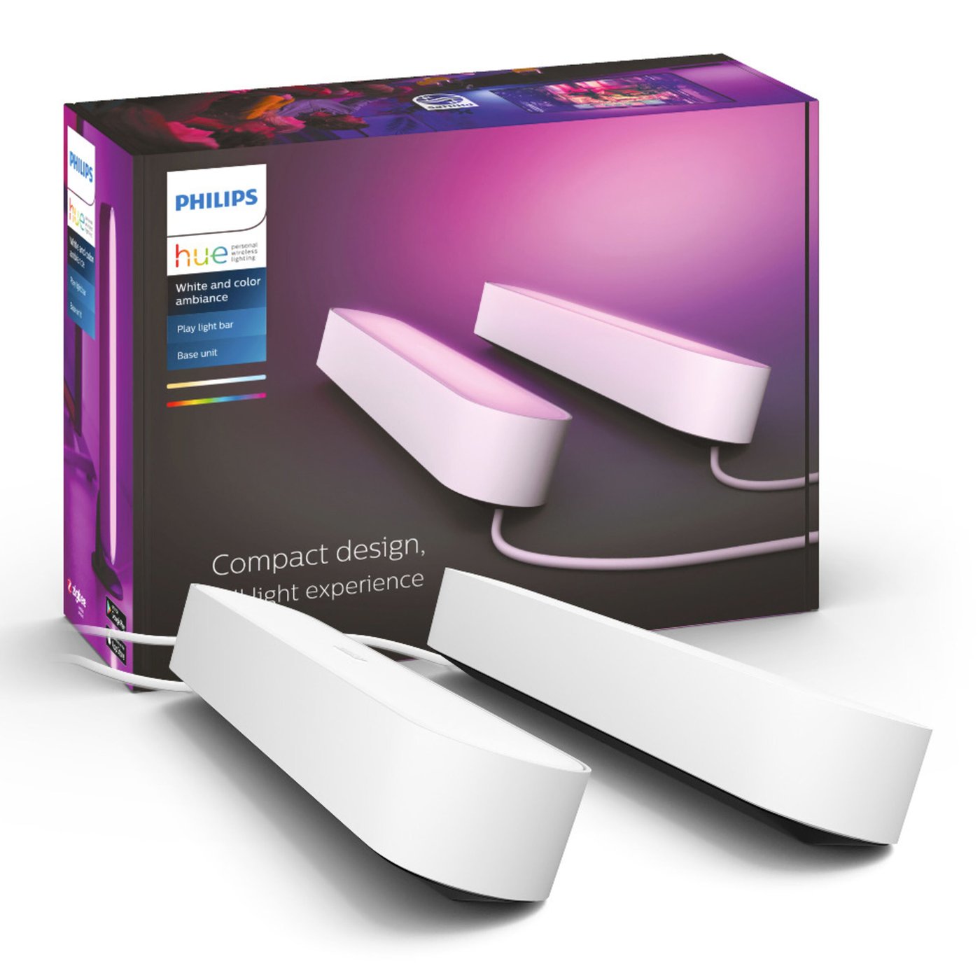 Philips Hue Play light bar – smart ljuslist, 2-pack Vit