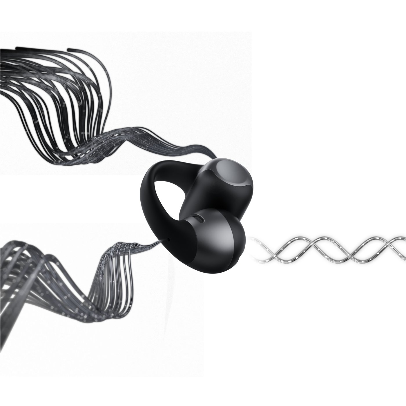 Shokz OpenDots One – trådløse åpne clip-on-hodetelefoner Svart