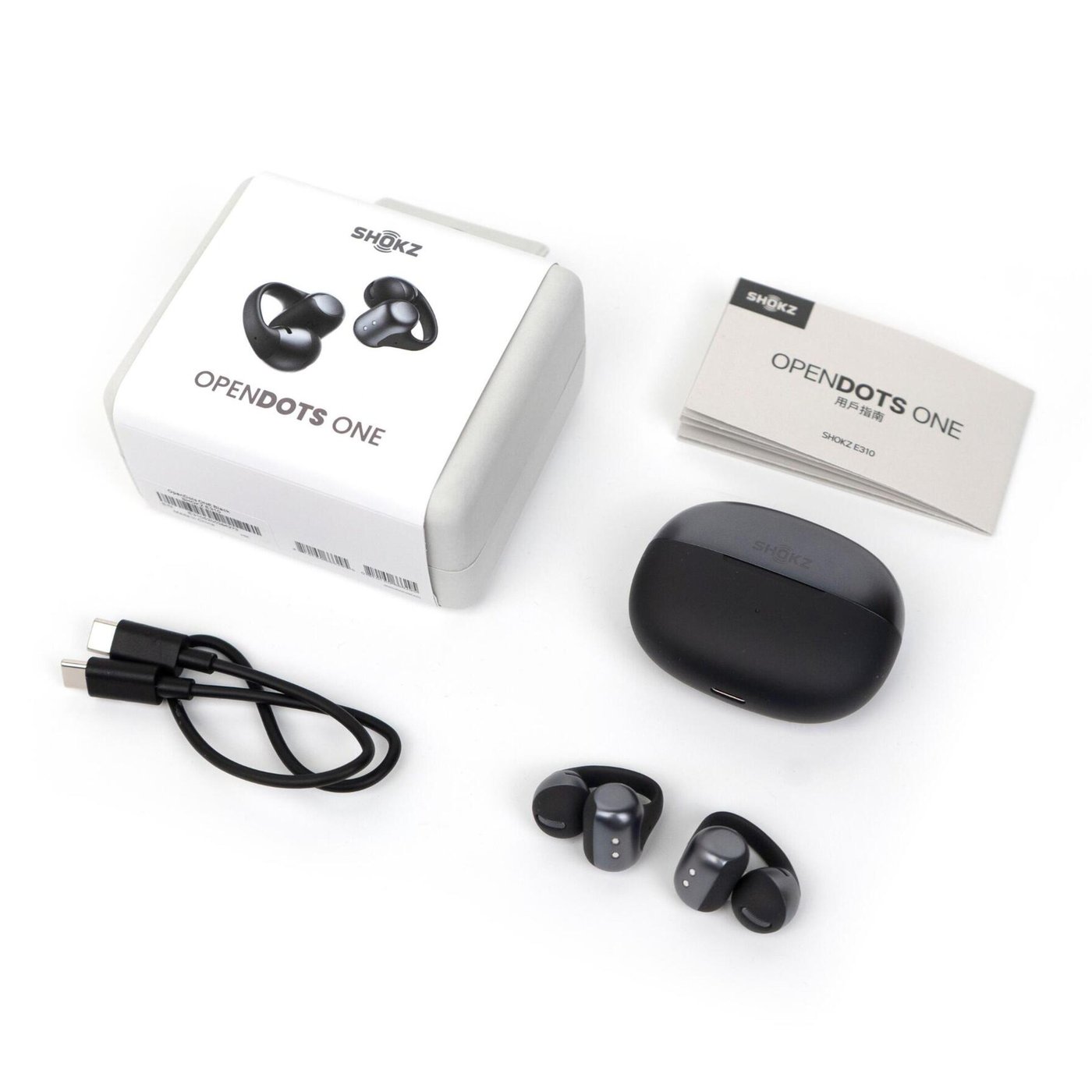 Shokz OpenDots One – trådløse åpne clip-on-hodetelefoner Svart