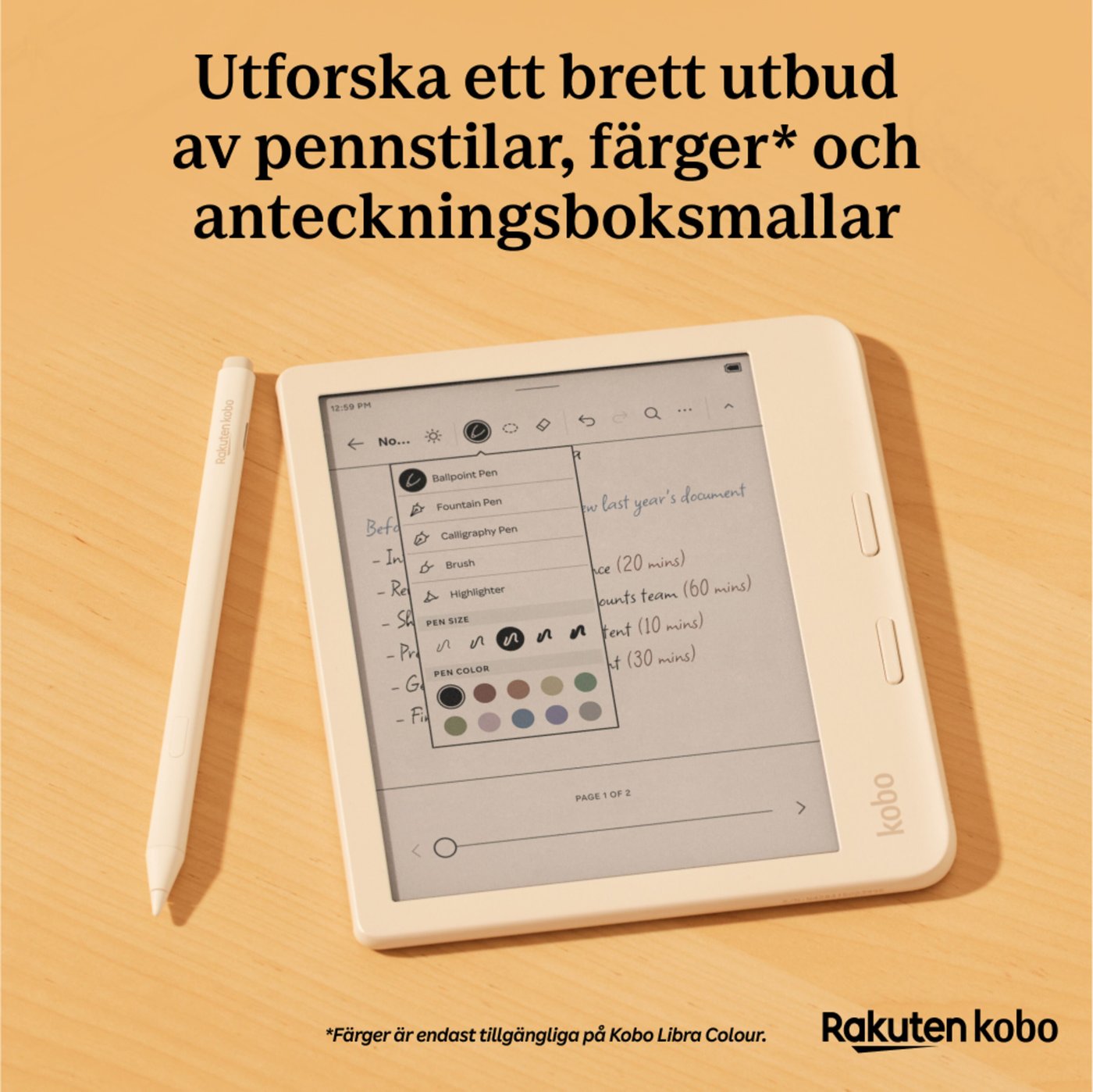 Kobo Stylus 2-penna Vit