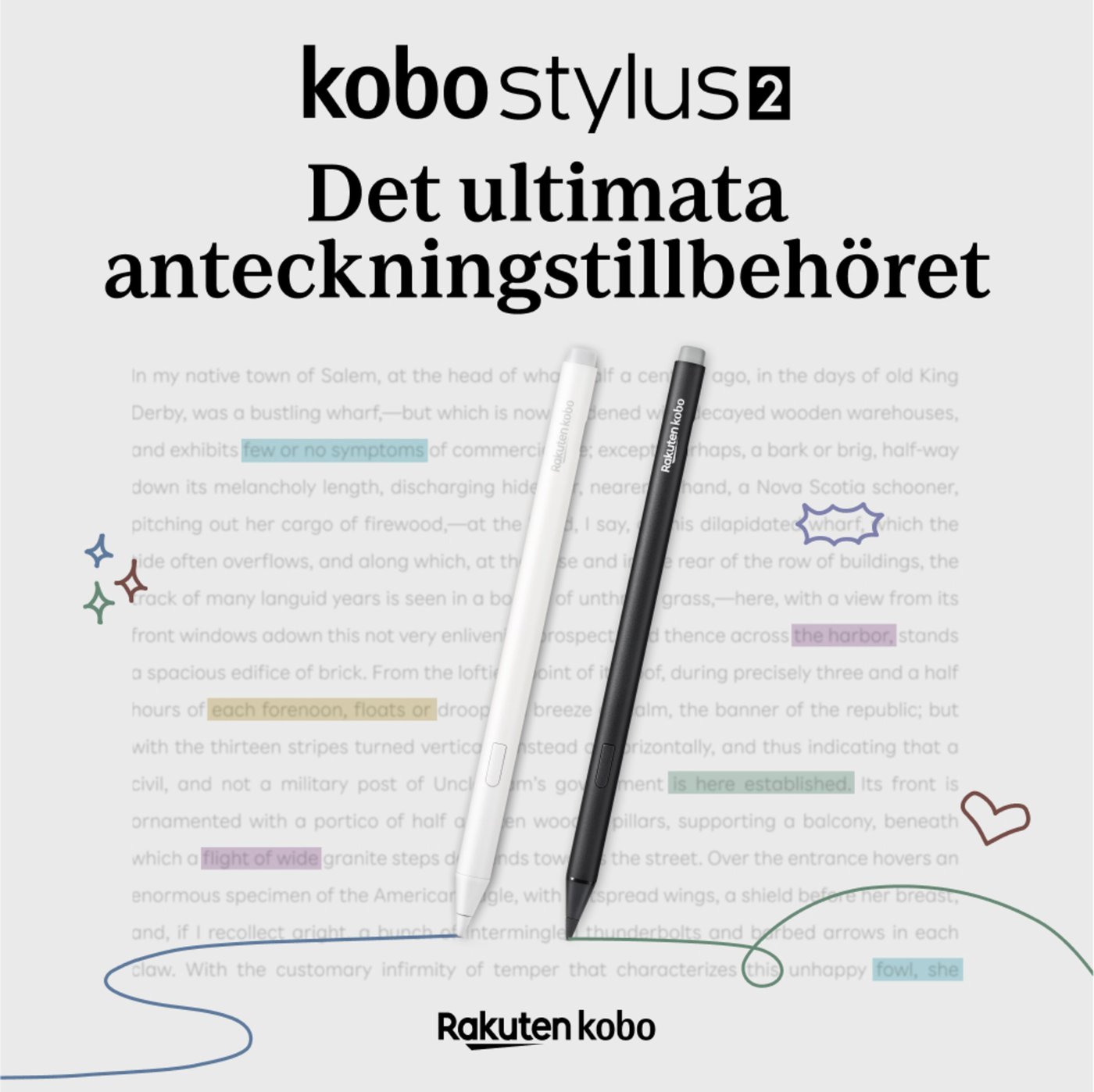 Kobo Stylus 2-penna Svart