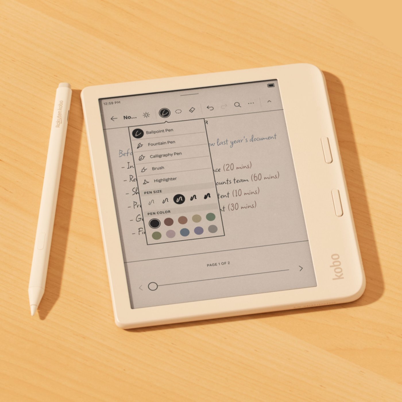 Kobo Stylus 2-penn Svart