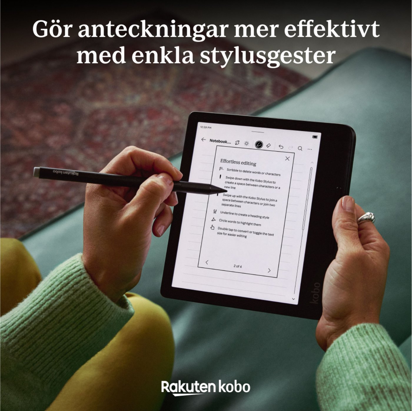 Kobo Stylus 2-penna Svart