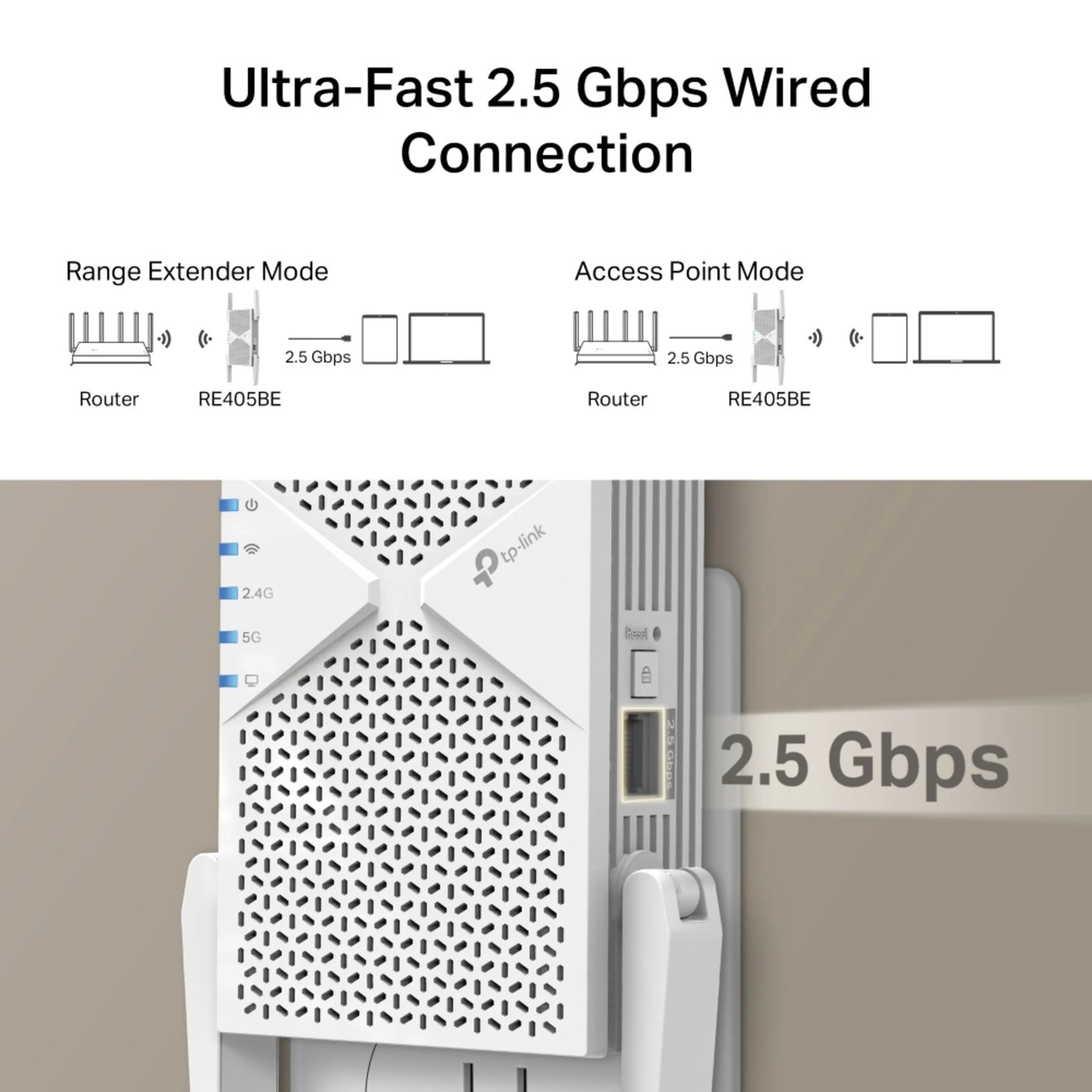TP-Link RE405BE Wi-Fi 7-repeater BE6500 BE6500