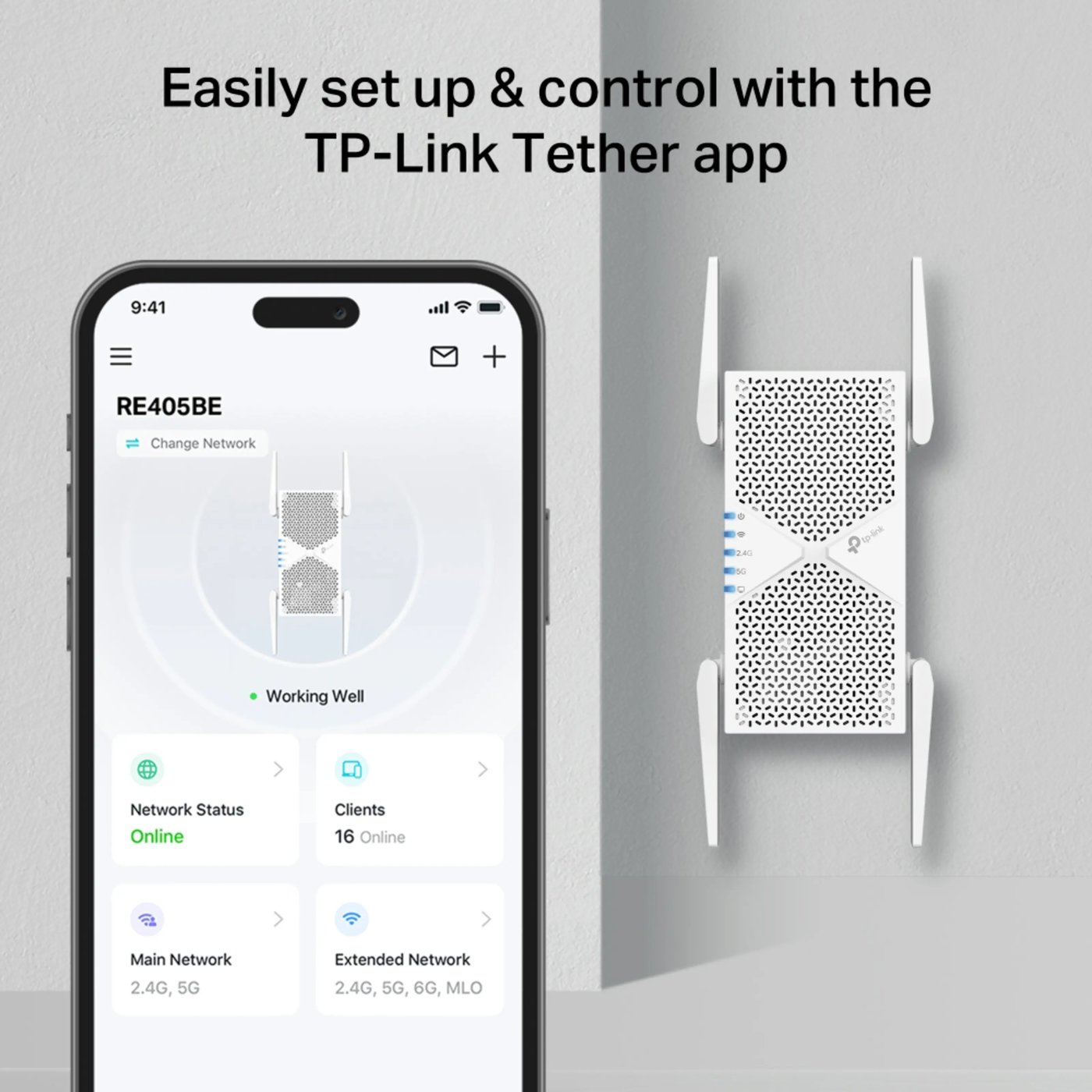 TP-Link RE405BE Wi-Fi 7-repeater BE6500 BE6500