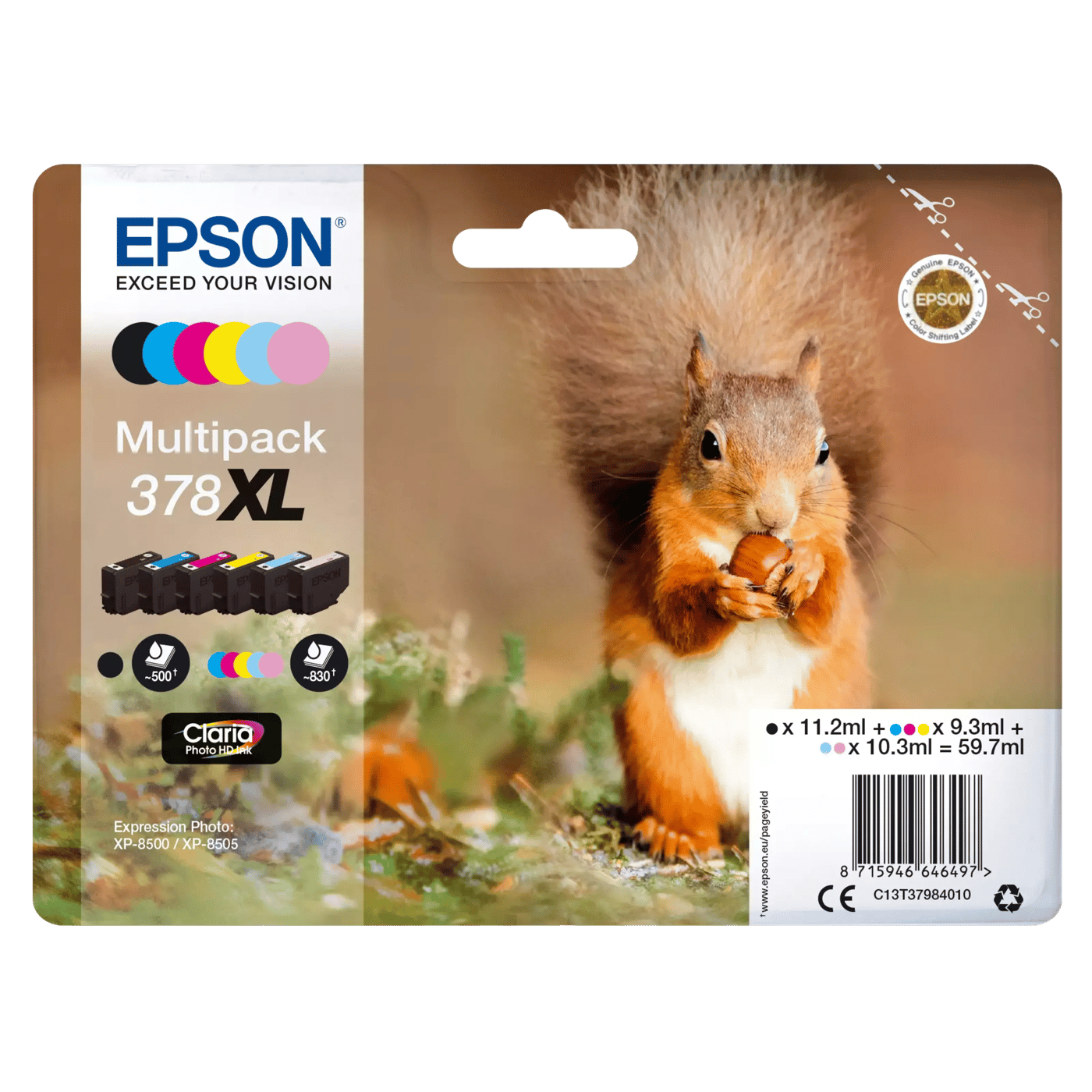 Epson 378XL Claria Photo HD multipack – 6 färger (original)