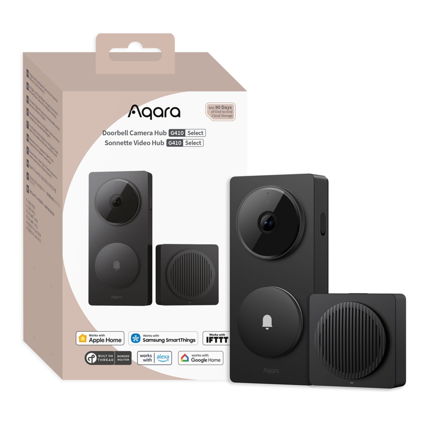 Aqara Doorbell Camera Hub G410 - smart dørklokke med hub Svart