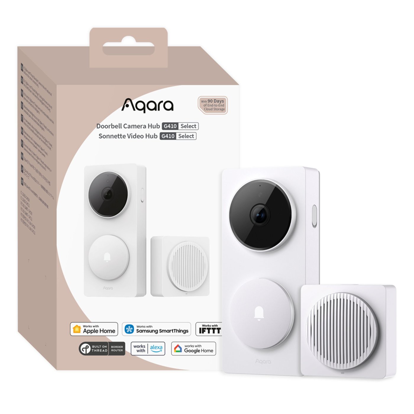 Aqara Doorbell Camera Hub G410 - smart dørklokke med hub Vit